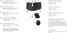 Load image into Gallery viewer, Microsoft Sculpt Ergonomic Wireless Desktop Keyboard and Mouse - L5V-00001,Black