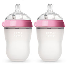 Load image into Gallery viewer, Comotomo Baby Bottle, Pink, 8 Ounce (2 Count)
