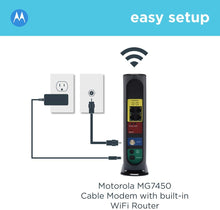 Load image into Gallery viewer, Motorola High Speed Cable Modem Router Combo (Gateway) Approved for Comcast Xfinity, Cox and Charter Spectrum.