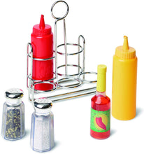 Load image into Gallery viewer, Melissa &amp; Doug Let's Play House! Condiment Set (Pretend Play, Sturdy Metal Caddy, Realistic Sound Effects, 6 Pieces, Great Gift for Girls and Boys - Best for 3, 4, and 5 Year Olds)