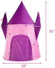 Load image into Gallery viewer, Alvantor Kids Princess Crystal Castle, Pop Play Tents Indoor Outdoor Great Game and Toy Gift for Children Fun, 35”x35”x51”