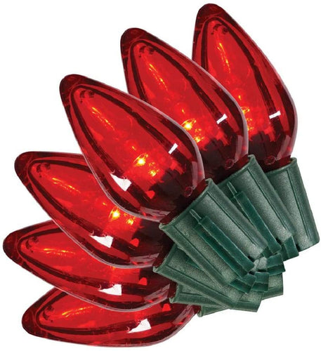 Home Accents Holiday 25 ft. 25-Light LED Red C9 Super Bright String Light TY417-1915R