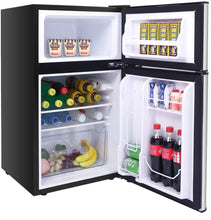 Load image into Gallery viewer, Compact Refrigerator, 3.2 cu ft. Unit 2-Door Mini Freezer Cooler Fridge with Reversible Door, Removable Glass Shelves, Mechanical Control, Recessed Handle for Dorm, Office, Apartment