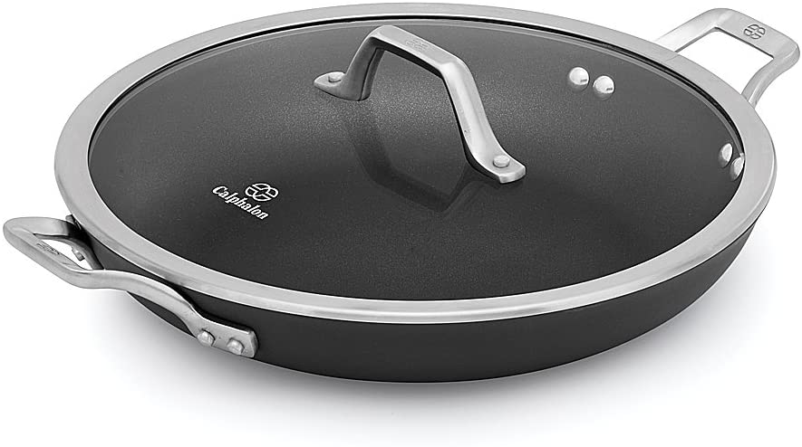 Calphalon 1948251 Signature Hard Anodized Nonstick Covered Sauce Pan, 1 quart, Black