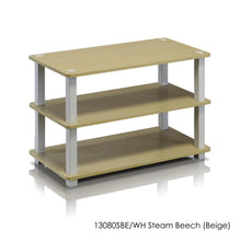 Load image into Gallery viewer, Furinno 13080DC/BK Turn-S-Tube 3-Tier Shoe Rack, Dark Cherry/Black