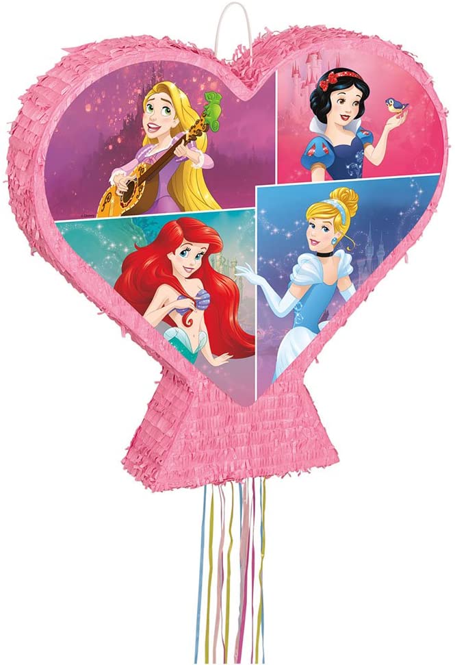 Heart-Shaped Disney Princess Pinata, Pull String