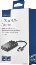 Load image into Gallery viewer, Insignia - SuperSpeed USB 3.0 to HDMI External Video Adapter - Black - Model: NS-PU37H-BK
