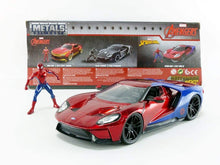Load image into Gallery viewer, Jada Toys Marvel Captain America &amp; 2006 Ford Mustang Die-Cast Car, 1:24 Scale Vehicle with 2.75&quot; Die-Cast Collectible Figure