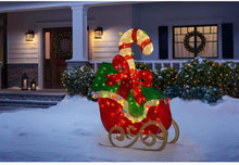 Load image into Gallery viewer, Home Accents Holiday 61 in Cool White 120-Light LED Sleigh with Presents
