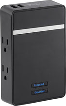 Load image into Gallery viewer, Rocketfish - 4-Outlet/2-USB Wall Tap Surge Protector - Black