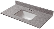 Load image into Gallery viewer, CAHABA CAVT0155 37 in x 19 in Napoli Granite Vanity Top with trough bowl and 4 in faucet spread