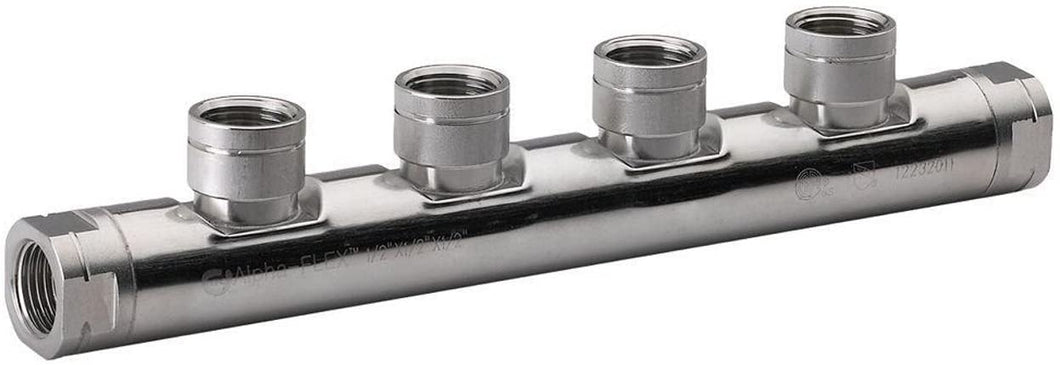HomeFlex 11-050504 1/2-Inch x 1/2-Inch x 1/2-Inch FIPT Manifold, Stainless Steel
