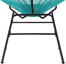 Load image into Gallery viewer, Patio Time Outdoor Furniture Metal Oval Weave Lounge Acapulco Sun Chairs (Set of 2, Turquoise)