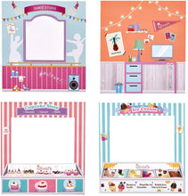 Load image into Gallery viewer, Olivia's Little World - Olivia's Classic 18 inch Doll Convertible Wooden Play House , fits American Girls Dolls, Ice Cream Shop, Dorm, Cup Cake Ship, Dancing Studio, 4-in-1 Scenes with Accessories