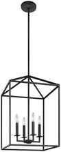 Load image into Gallery viewer, Sea Gull Lighting 5115004-839 Perryton Medium Four-Light Hall/Foyer Hanging Modern Fixture, Blacksmith Finish