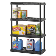 Load image into Gallery viewer, Sandusky Lee PS361856-4B Plastic Shelving, 36" Width x 56" Height x 18" Depth, Black