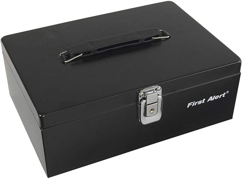 First Alert 3020F Black Steel Cash Box
