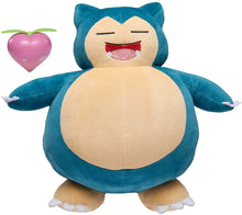 Load image into Gallery viewer, Pokemon Snooze Action Snorlax Plush, 10 Plush Toy - Features Over 20 Authentic Snorlax Sounds, with 2 Modes of Play: Asleep &amp; Awake, Plus Vibrating Belly - Eats Pecha Berry (Included)