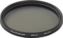 Load image into Gallery viewer, Platinum - 58mm Circular Polarizer Lens Filter - Clear
