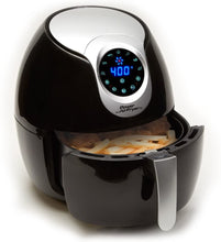 Load image into Gallery viewer, Power Air Fryer XL 3.4 QT Black - Turbo Cyclonic Airfryer With Rapid Air Technology For Less or No Oil. Include Recipes Book