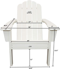 Load image into Gallery viewer, LuXeo LUX-1519-WHT Marina Adirondack Chair