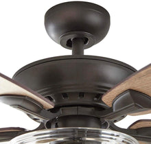 Load image into Gallery viewer, Home Decorators Collection Connor 54 in. LED Seville Bronze Dual-Mount Ceiling Fan with Light Kit and Remote Control