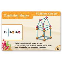 Load image into Gallery viewer, Learning Resources Dive into Shapes! A "Sea" and Build Geometry Set, 129 Pieces