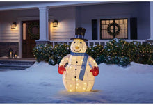 Load image into Gallery viewer, Home Accents Holiday 3 ft. Yuletide Lane LED Light Up Outdoor Tinsel Snowman