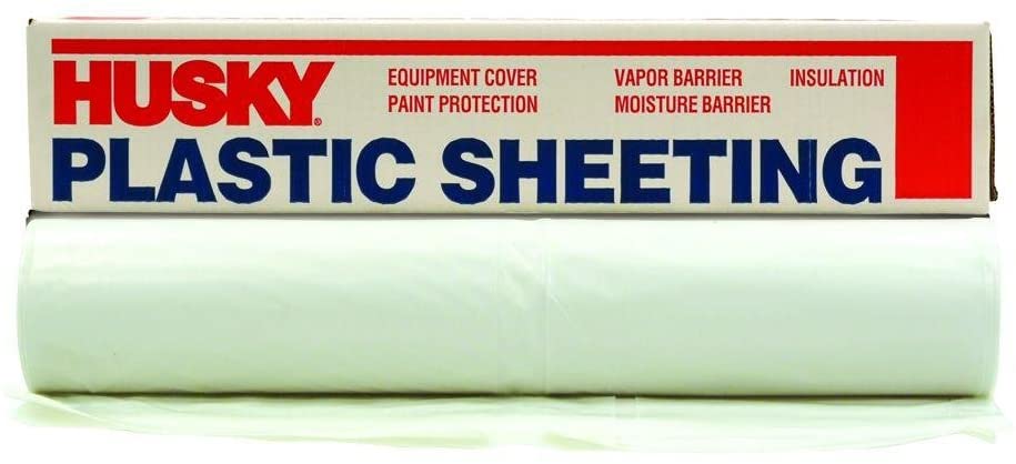 Husky 8 ft. 4 in. x 100 ft. White 4 mil Flame Retardant Plastic Sheeting