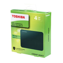 Load image into Gallery viewer, Toshiba Canvio Basics 4TB Portable External Hard Drive USB 3.0, Black (HDTB440XK3CA)