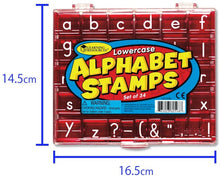 Load image into Gallery viewer, Learning Resources Lowercase Alphabet Stamps, Classroom Supplies, Alphabet Stamps for Kids, Teacher Accessories, Letter Learning, Stamps, 34 Pieces, Ages 3+