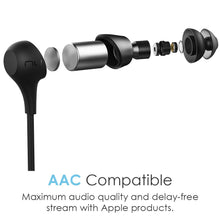Load image into Gallery viewer, Optoma NuForce BE2 Wireless Bluetooth Earphones with Patented SpinFit eartips, 10h Battery, Microphone, AAC Support for iPhone