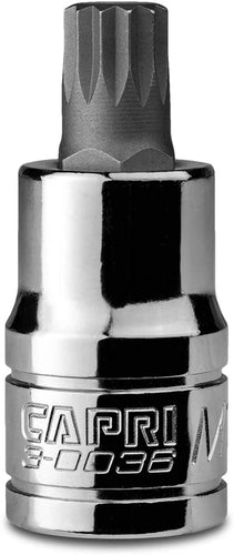 Capri Tools XZN Triple Square Spline Socket Bit, Metric