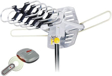 Load image into Gallery viewer, Amplified HD Digital Outdoor HDTV Antenna with Motorized 360 Degree Rotation, UHF/VHF/FM Radio with Infrared Remote Control for 2 TVs -Installation Kit