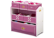 Load image into Gallery viewer, Delta Children Princess Crown Multi Bin Toy Organizer, White and Pink