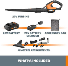 Load image into Gallery viewer, WORX WG545.1 20V Max Lithium Cordless AIR Blower/Sweeper, Battery Included