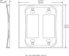 Load image into Gallery viewer, Franklin Brass 64927 Concave 2-Gang Double Decorator / Rocker / GFCI Device Wall Switch Plate Cover, Satin Nickel