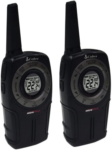 Cobra ACT220B Wearable Walkie Talkies Chat Tag Rock Hands Free 12-Mile Radios (Pair)