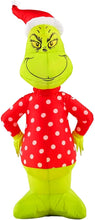 Load image into Gallery viewer, Gemmy 4&#39; Christmas Airblown Inflatable Dr. Seuss Grinch Wearing Ulgy Sweater and Santa Hat Indoor/Outdoor Holiday Decoration