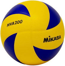 Load image into Gallery viewer, Mikasa MVA200 2008(Beijing), 2012(London), and 2016(Rio) indoor Olympic Games Ball (Blue/Yellow)