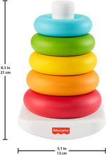 Load image into Gallery viewer, Fisher-Price Rock-a-Stack, Classic Ring Stacking Toy Made from Plant-Based Materials for Babies Ages 6 Months and Older