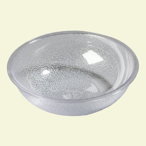 Carlisle Polycarbonate Clear Round Pebbled Bowl, 1.7 Quart -- 1 each.