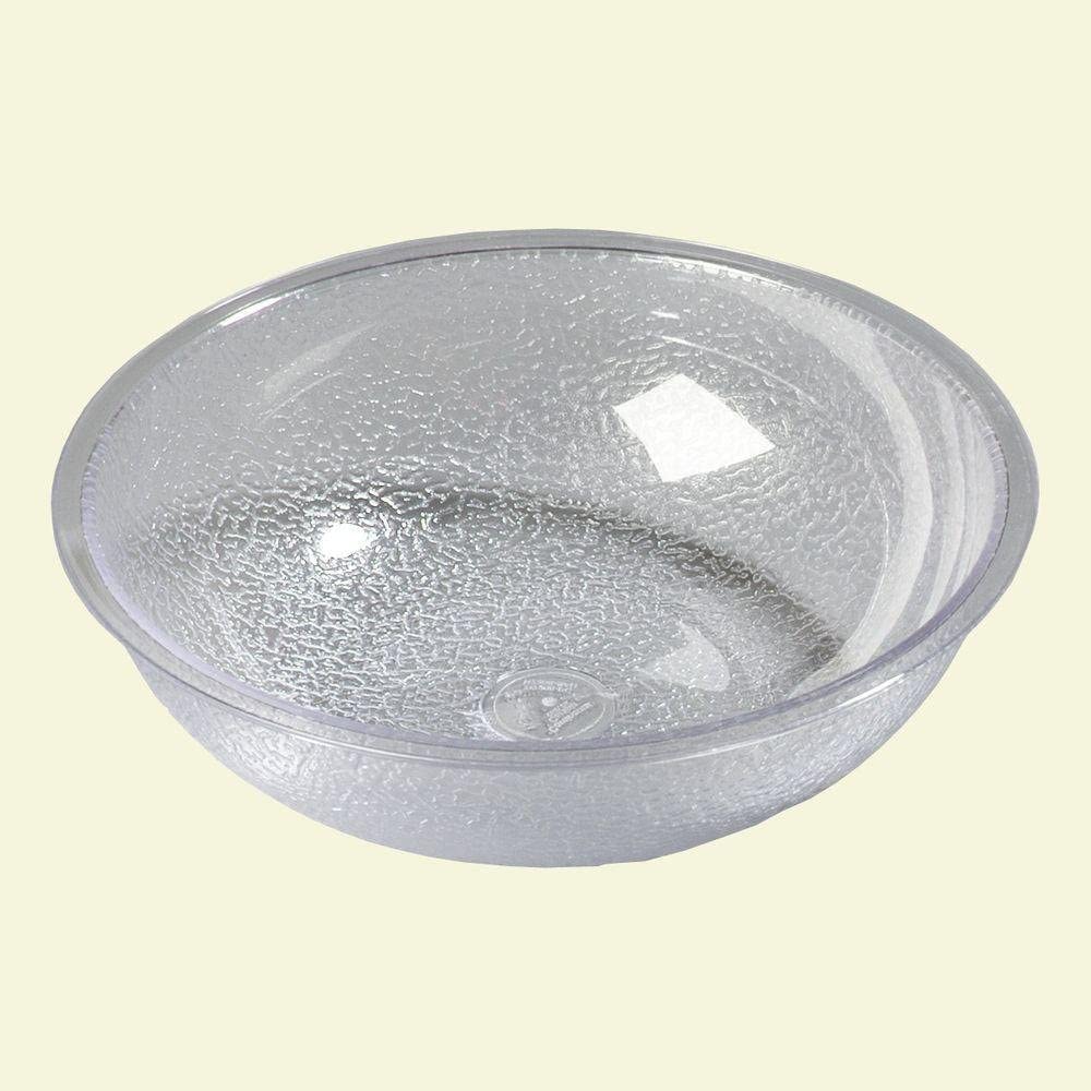 Carlisle Polycarbonate Clear Round Pebbled Bowl, 1.7 Quart -- 1 each.