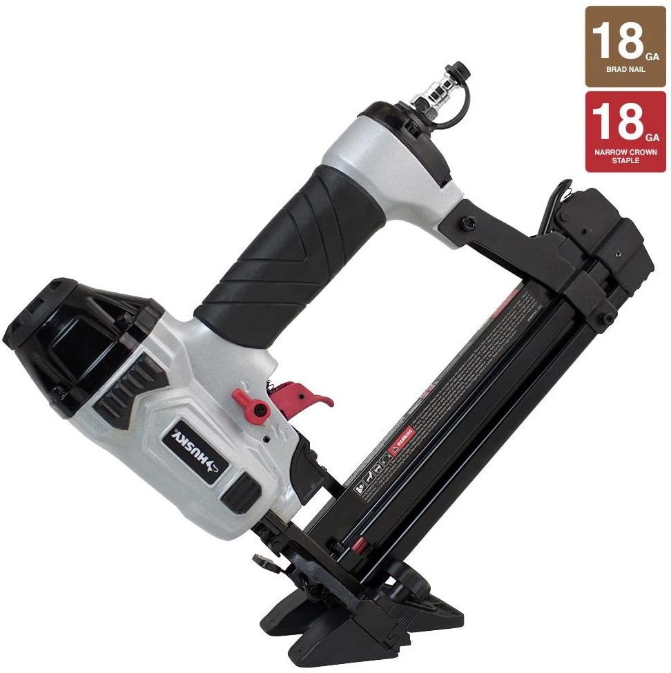 Husky Pneumatic 18-Gauge 4-in-1 Mini Flooring Nailer and Stapler