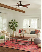 Load image into Gallery viewer, Petersford 52 in. Integrated LED Indoor Oil Rubbed Bronze Ceiling Fan with Light Kit and Remote Control