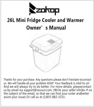 Load image into Gallery viewer, ZOKOP Electric Portable Fridge Cooler &amp; Warmer (26 Liter / 0.92Cuft) AC/DC Portable Thermoelectric System