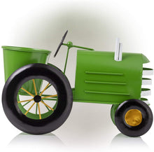 Load image into Gallery viewer, Alpine Corporation Tractor Yard Decor Alpine Small Metal Outdoor Flower Planter with Stand-Tra