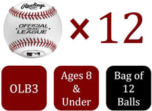 Load image into Gallery viewer, Rawlings OLB3BAG12 Official League Recreational Use Baseballs, Bag of 12