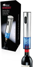 Load image into Gallery viewer, Wine Enthusiast Electric Blue Push-Button Corkscrew, Stainless Steel