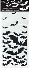 Load image into Gallery viewer, Black Bats Cellophane Bags, Party Favors, 20 Ct